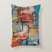 pintura abstracta con estructura pintada a mano アクセントクッション (正面(垂直))