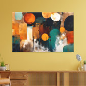 Pintura abstrata tela em canvas キャンバスプリント (インサイチュ (リビング))