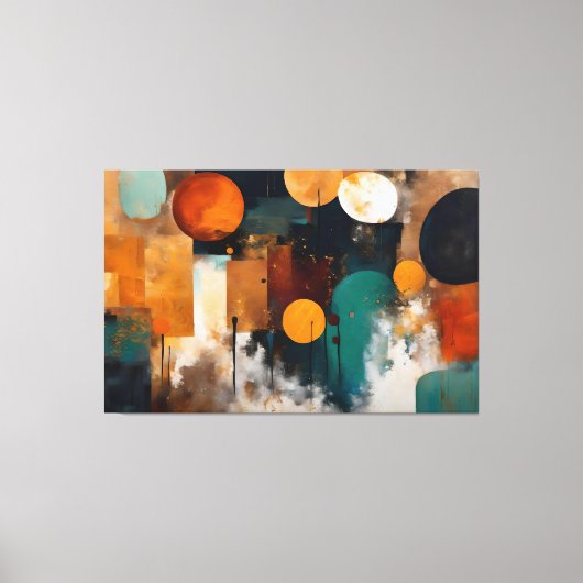Pintura abstrata tela em canvas キャンバスプリント (正面)