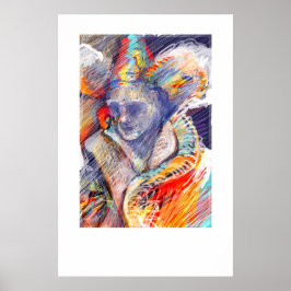 Pintura digital realizada en Photoshop con tableta ポスター