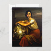 Pintura "La Fuensanta" Julio Romero de Torres シーズンポストカード (正面/裏面)