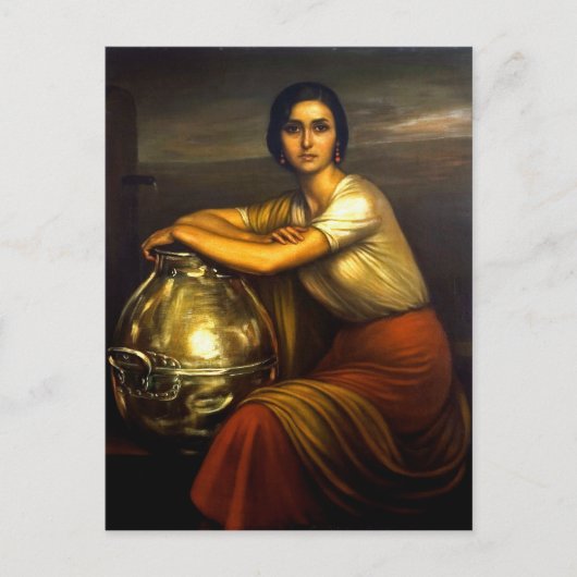 Pintura "La Fuensanta" Julio Romero de Torres シーズンポストカード (正面)