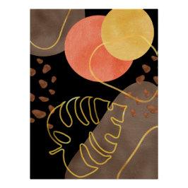 Pintura Orgânica Cores quentes  ポスター