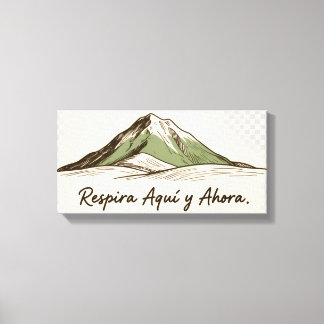 Pintura Rústica: Montaña, Paz y Minimalismo キャンバスプリント