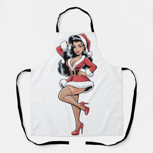 Pinup Santa Babe エプロン (正面)