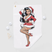 Pinup Santa Babe ゴルフタオル (インサイチュ)