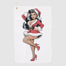Pinup Santa Babe ゴルフタオル