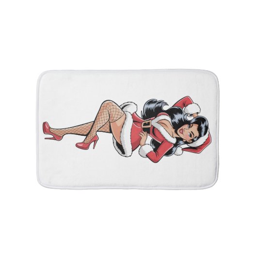 Pinup Santa Babe バスマット (正面)