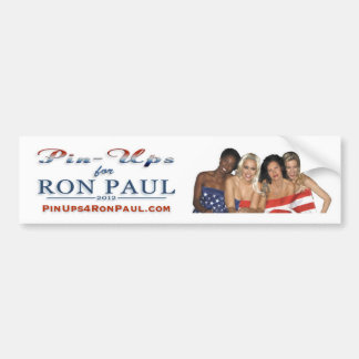 PinUps4RonPaulのバンパーステッカー バンパーステッカー