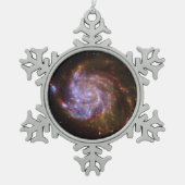 PinwheelでのStarbirth: M101銀河系 スノーフレークピューターオーナメント (正面)