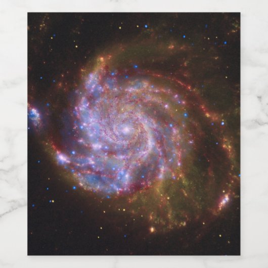 PinwheelでのStarbirth: M101銀河系 ワインラベル (シングルラベル)