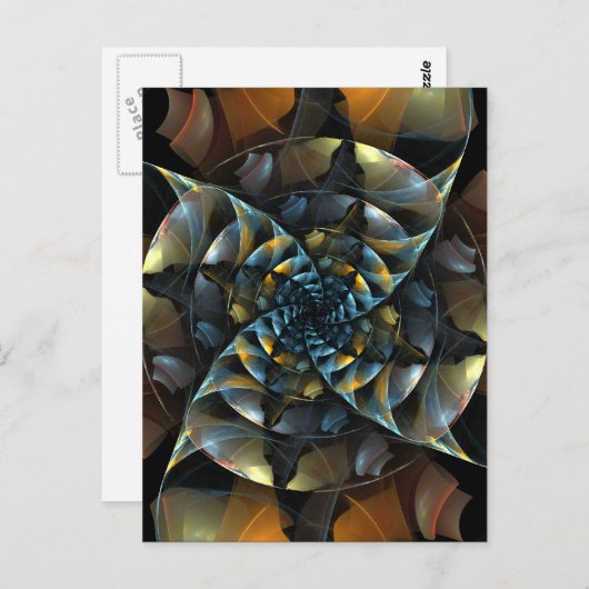 Pinwheel抽象芸術アートポストカード ポストカード (正面/裏面)