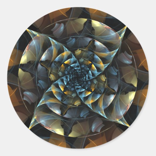 Pinwheel抽象芸術アートラウンドシール ラウンドシール (正面)