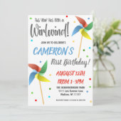 Pinwheel誕生日パーティーの招待 招待状 (スタンド正面)