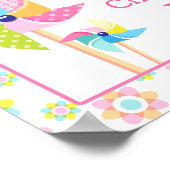 Pinwheel誕生日パーティーサイン ポスター (角)