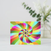 Pinwheel 6フラクタル素晴らしアート ポストカード (スタンド正面)