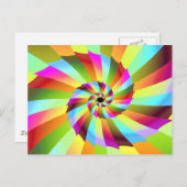 Pinwheel 6フラクタル素晴らしアート ポストカード (正面/裏面)
