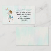 Pinwheel Mommy Date Card遊付き男の子 コーリングカード (正面/裏面)