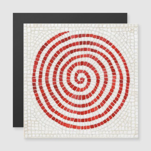 PINWHEEL MOSAIC 5.25インチ角形薄型磁気カード マグネット招待状 (正面/裏面)