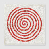 PINWHEEL MOSAIC 5.25インチ角形薄型磁気カード マグネット招待状 (正面)