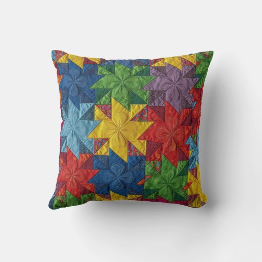 Pinwheel Patchwork Quilt Pattern クッション (裏面)