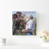 Pinzgauer大尉の雄牛の時計 スクエア壁時計 (ホーム)