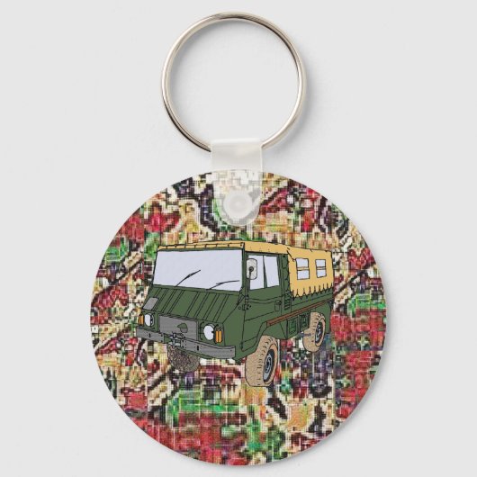 Pinzgauer 710M軍隊トラックキーチェーン キーホルダー (正面)