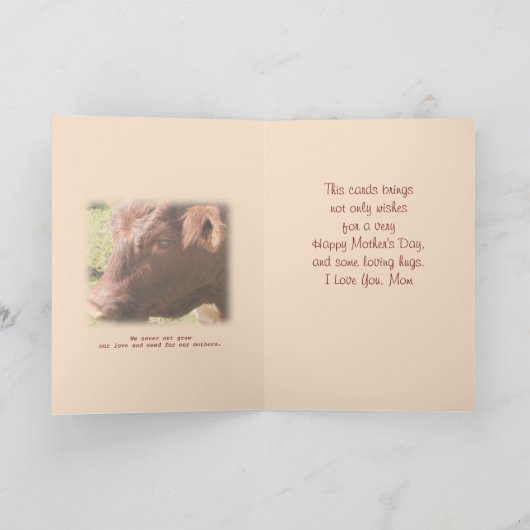 Pinzgauer 8374の母は日または大事な行事を作ります サンキューカード (内部)