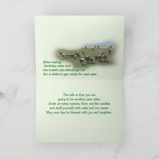 Pinzgauer 8399の誕生日-大事な行事をカスタマイズ カード (内部)