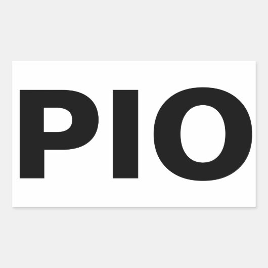 PIO: ALXSwによる矩形ステッカーのシート 長方形シール (正面)