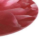 Pionの花のマクロ、ピンク色。 カッティングボード (角)