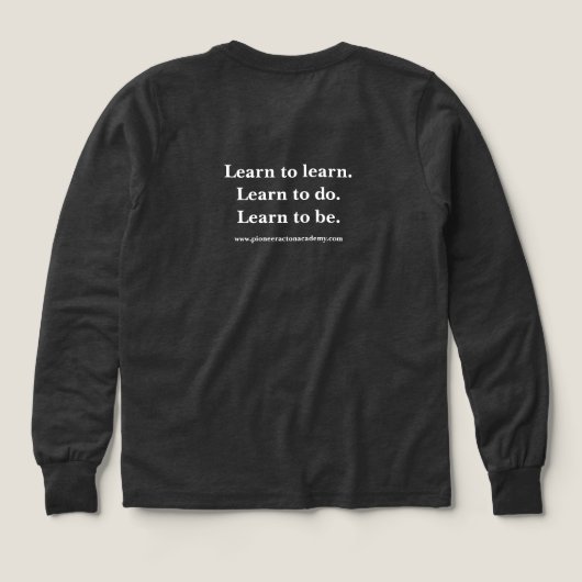 Pioneer Academy Girls' Tri-Blend Long Sleeve  (デザイン背面)