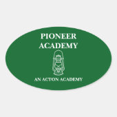 Pioneer Acton Academy Oval Sticker 楕円形シール (正面)