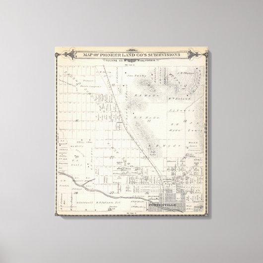 Pioneer Land Co区画 キャンバスプリント (正面)