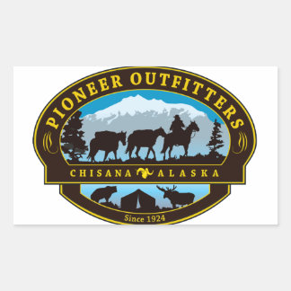 Pioneer Outfittersロゴシール 長方形シール