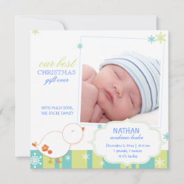 Pip Pip Lil鳥の男の赤ちゃん写真の鳥の発表 シーズンカード