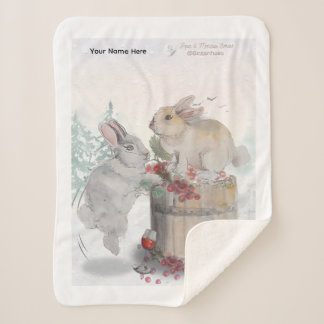 "Pipa & Marlow" Boganhues print シェルパブランケット