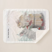 "Pipa & Marlow" Boganhues print シェルパブランケット (正面(横))