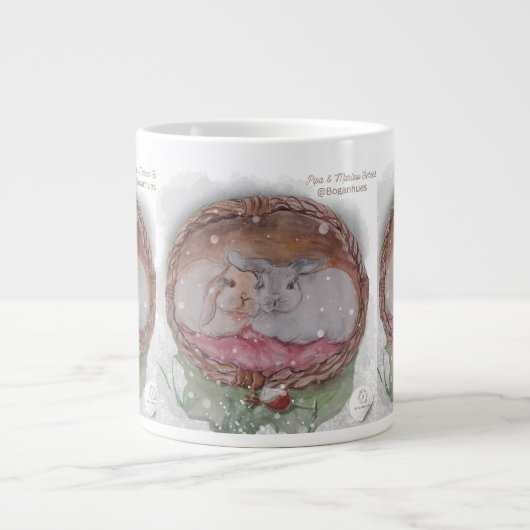 Pipa & Marlow Series Boganhues Print ジャンボコーヒーマグカップ (正面)