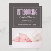 %PIPE%の誕生の発表をもたらすこと 案内状 (正面/裏面)