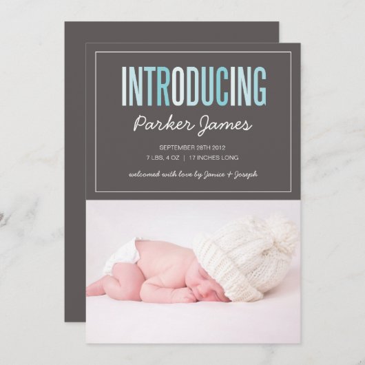 %PIPE%の誕生の発表をもたらすこと 案内状 (正面/裏面)