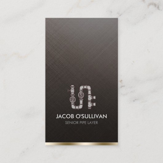 Pipe Layer Fitter Plumber Plumbing 名刺 (正面)