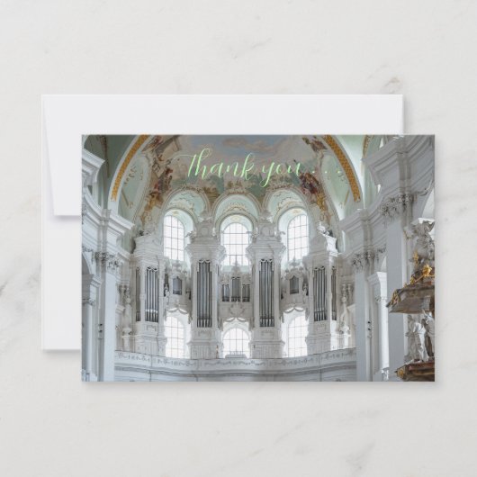 Pipe organ thank you card for musicians サンキューカード (正面)