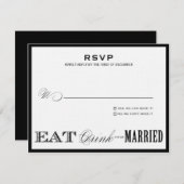 %PIPE% RSVPのスタイル1を食べて下さい、飲んで下さい 出欠カード (正面/裏面)