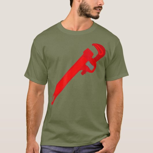 Pipe Wrench Plumber Tool Tシャツ (正面)