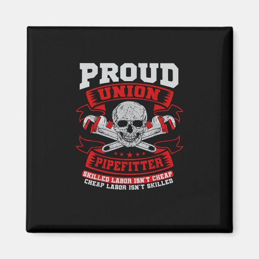 Pipefitter Steamfitter Plumber – 熟練労働者Isn マグネット (正面)