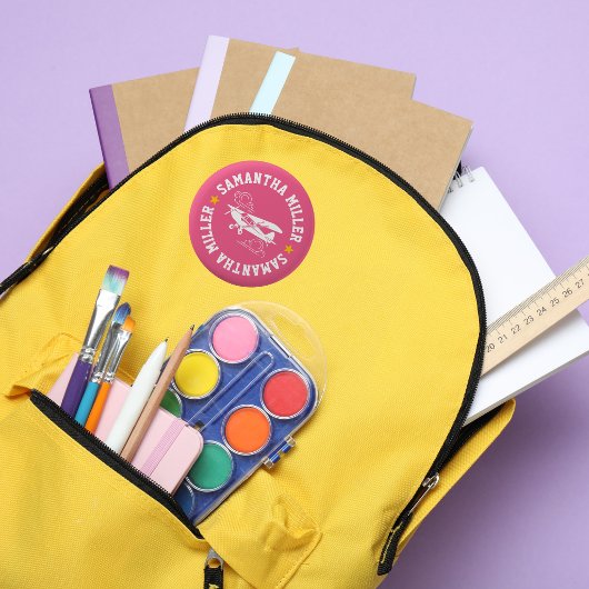 Piper Cub Airplane Not Your Co-Pilot Pink Custom 缶バッジ