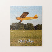 Piper Cub Airplane Photo Game Night Personalized ジグソーパズル (縦)