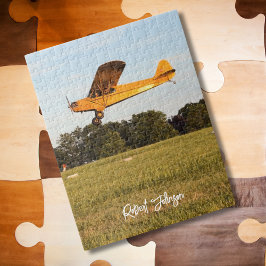 Piper Cub Airplane Photo Game Night Personalized ジグソーパズル