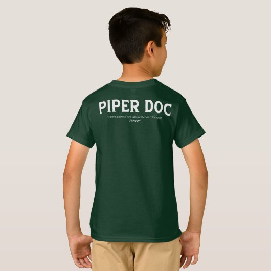 Piper Doc – キッズTシャツ Tシャツ (裏面フル)